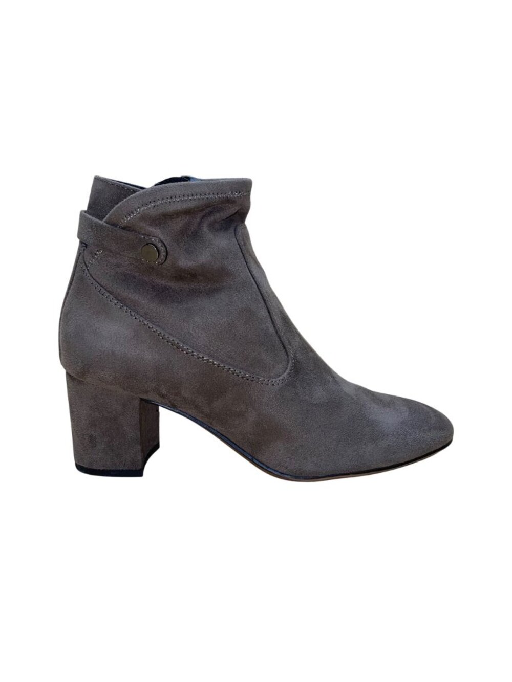 Franco Sarto Women’s Gray Suede Block Heel Side Zip Nixon Ankle Boots Size 9M
